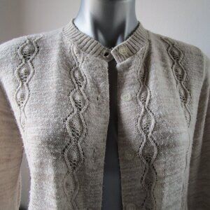 Classic Cable Knit Women’s Cardigan - Cream